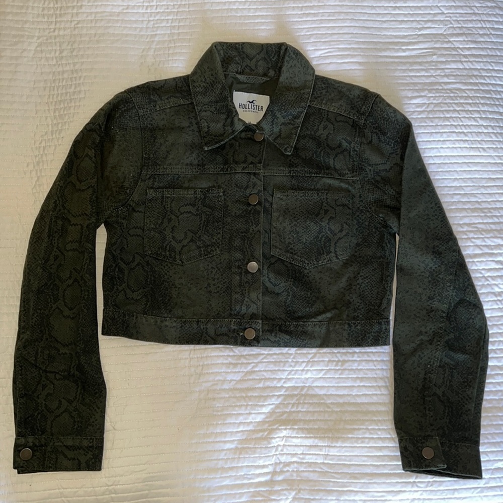 Snake Print Jean Jacket